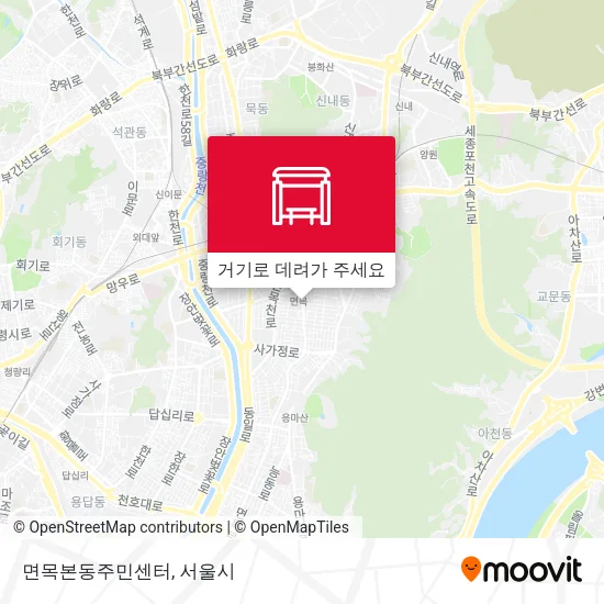 면목본동주민센터 지도