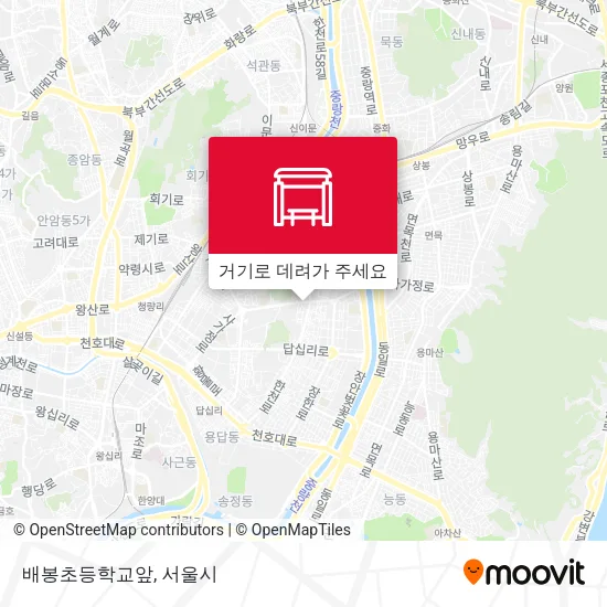 배봉초등학교앞 지도