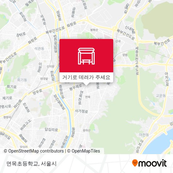 면목초등학교 지도