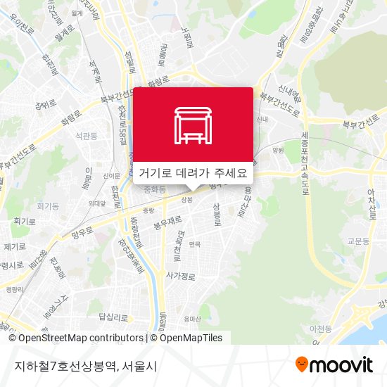 지하철7호선상봉역 지도