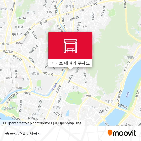 중곡삼거리 지도