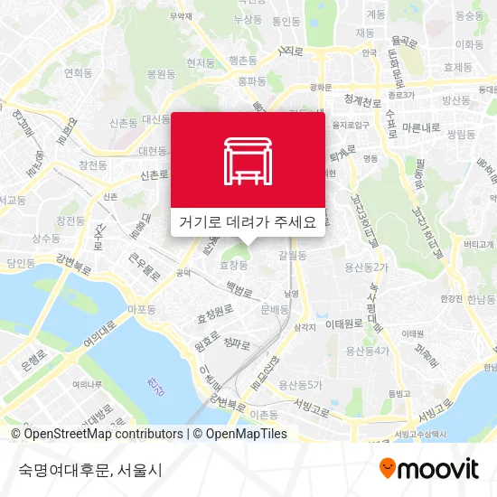 숙명여대후문 지도