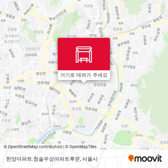 한양아파트.청솔우성아파트후문 지도