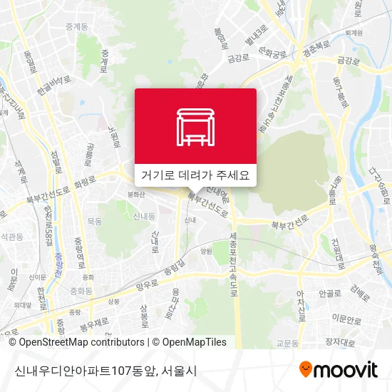 신내우디안아파트107동앞 지도