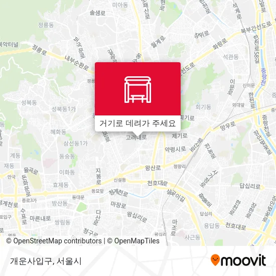 개운사입구 지도