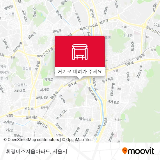 휘경미소지움아파트 지도