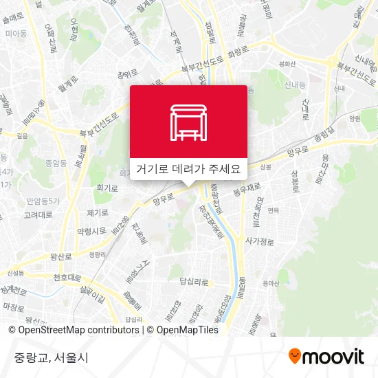 중랑교 지도
