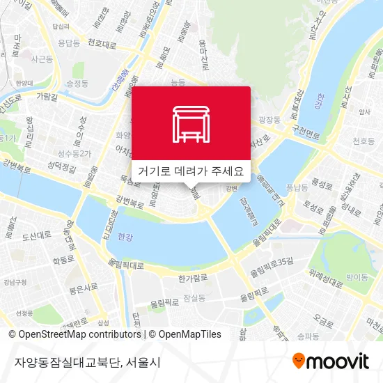 자양동잠실대교북단 지도