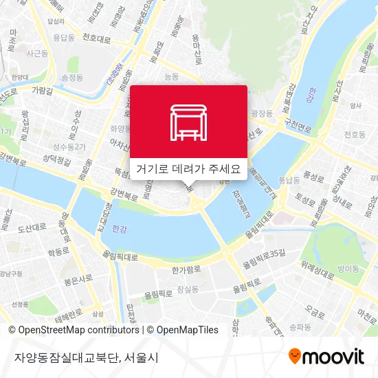자양동잠실대교북단 지도
