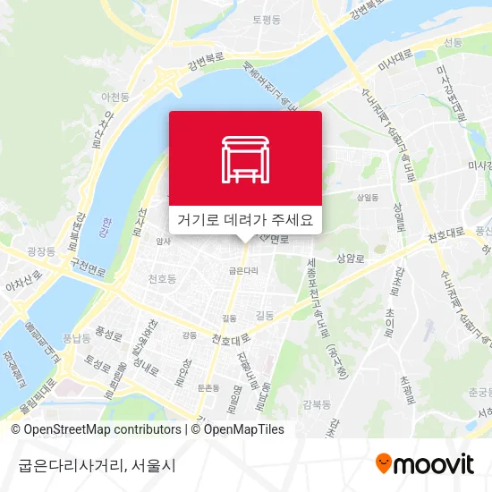 굽은다리사거리 지도