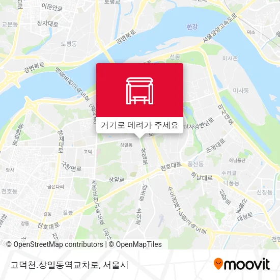 고덕천.상일동역교차로 지도