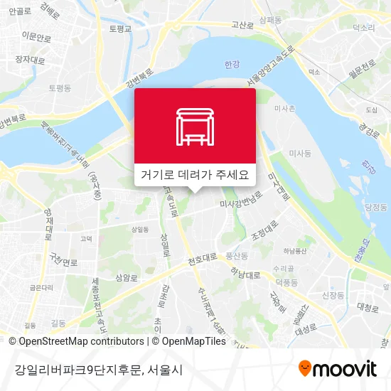 강일리버파크9단지후문 지도