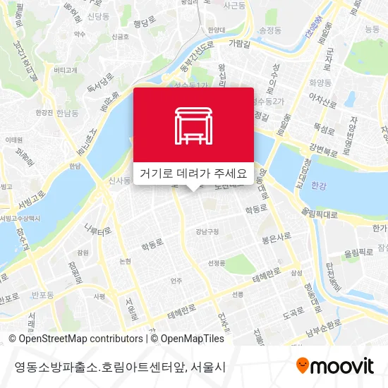 영동소방파출소.호림아트센터앞 지도