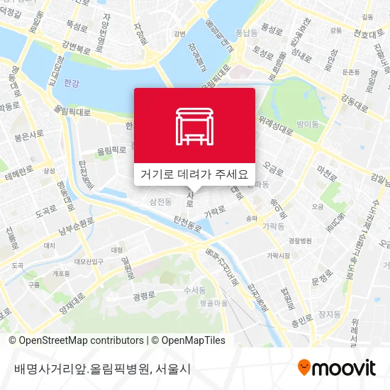 배명사거리앞.올림픽병원 지도
