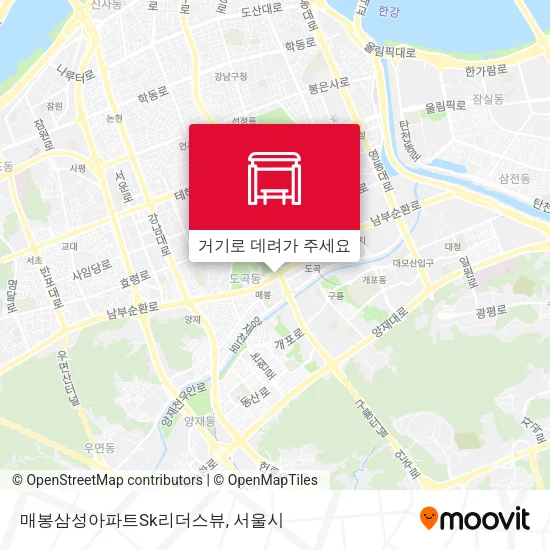 매봉삼성아파트Sk리더스뷰 지도