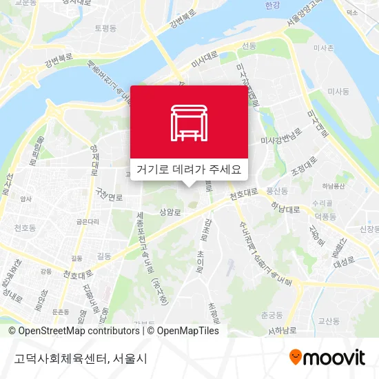 고덕사회체육센터 지도