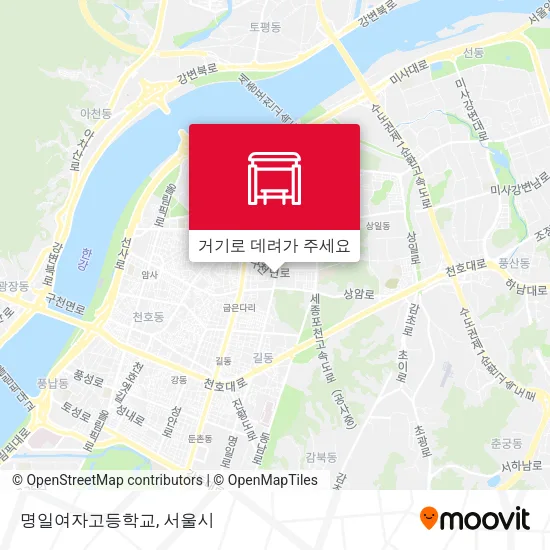 명일여자고등학교 지도