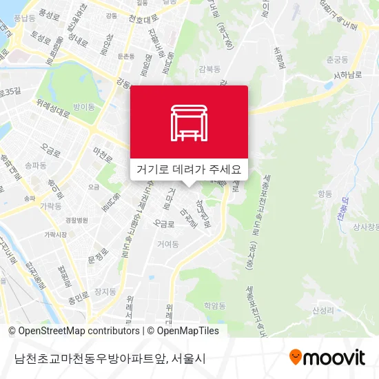 남천초교마천동우방아파트앞 지도