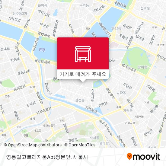 영동일고트리지움Apt정문앞 지도