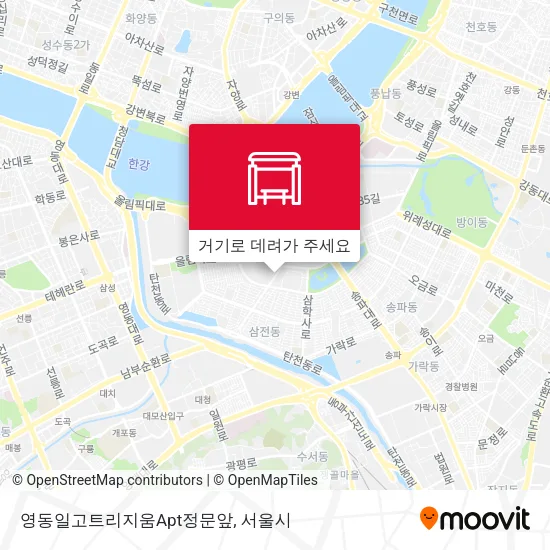 영동일고트리지움Apt정문앞 지도