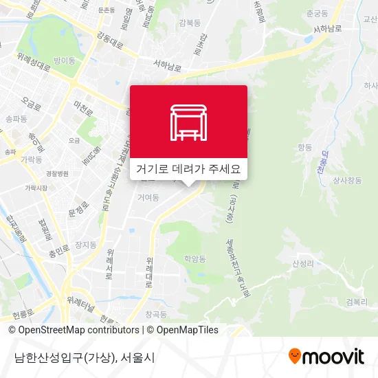 남한산성입구(가상) 지도