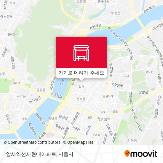 암사역선사현대아파트 지도