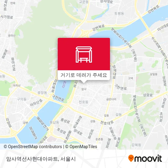 암사역선사현대아파트 지도