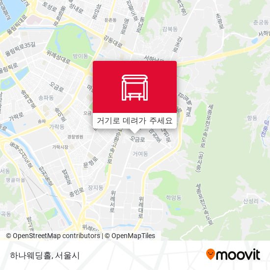 하나웨딩홀 지도