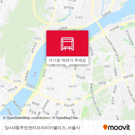 암사3동주민센터프라이어팰리스 지도