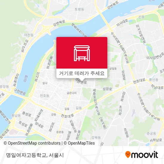 명일여자고등학교 지도