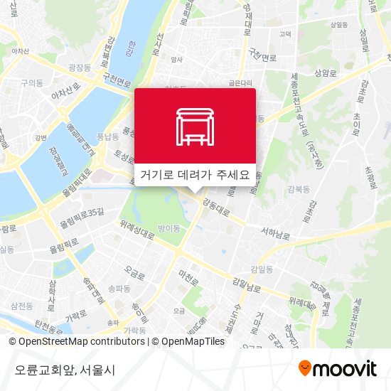 오륜교회앞 지도