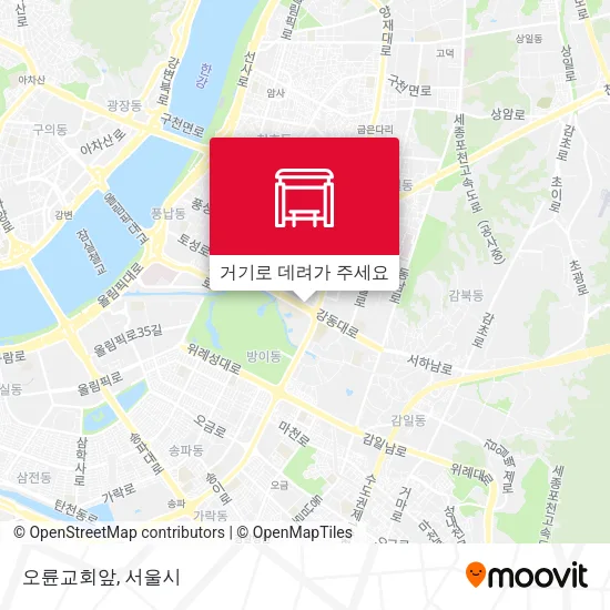오륜교회앞 지도