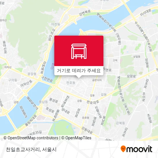 천일초교사거리 지도