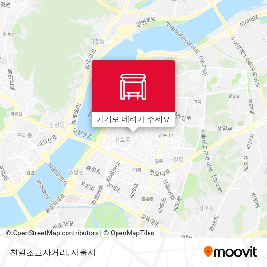 천일초교사거리 지도