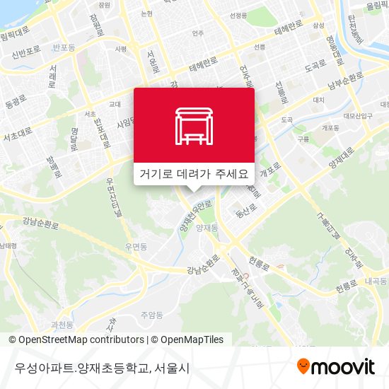 우성아파트.양재초등학교 지도