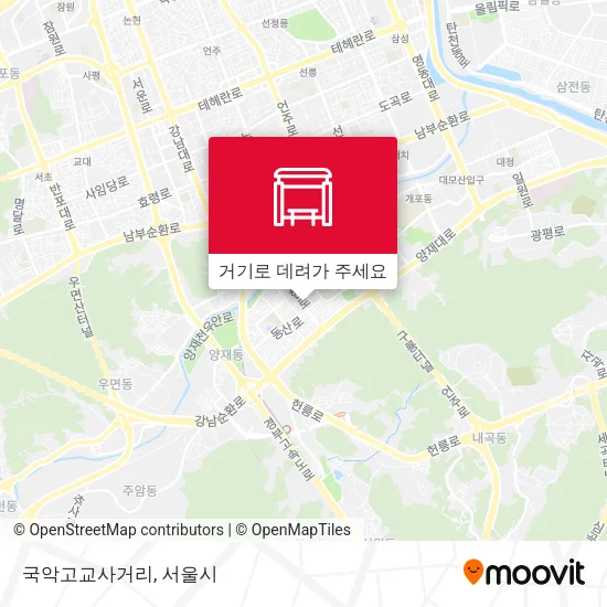 국악고교사거리 지도