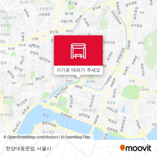 한양대동문앞 지도