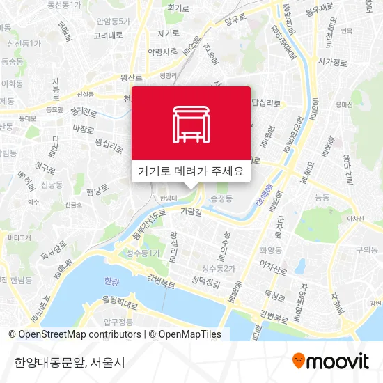 한양대동문앞 지도