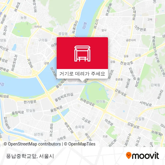 풍납중학교앞 지도