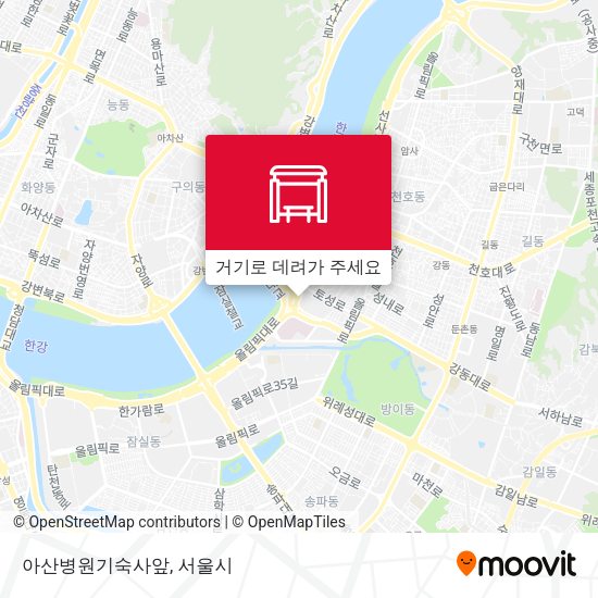 아산병원기숙사앞 지도