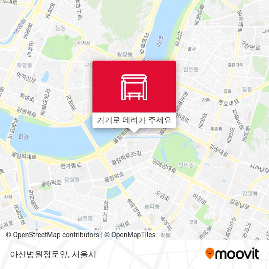 아산병원정문앞 지도