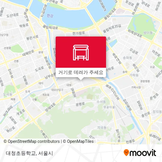 대청초등학교 지도