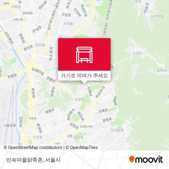 민속마을닭죽촌 지도