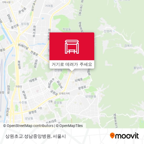상원초교.성남중앙병원 지도