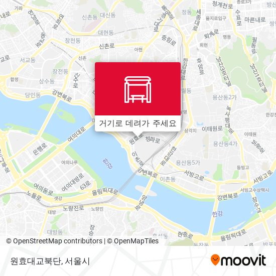 원효대교북단 지도
