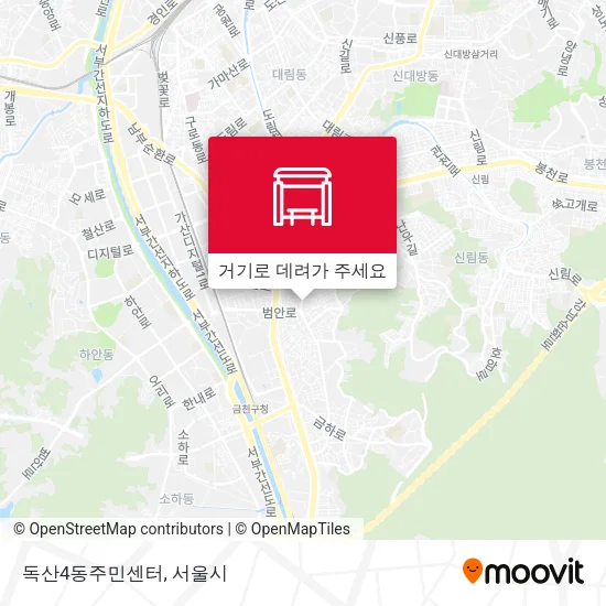 독산4동주민센터 지도