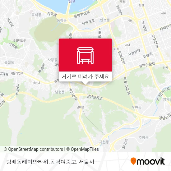 방배동래미안타워.동덕여중고 지도