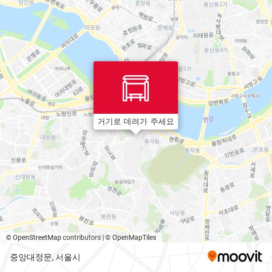 중앙대정문 지도