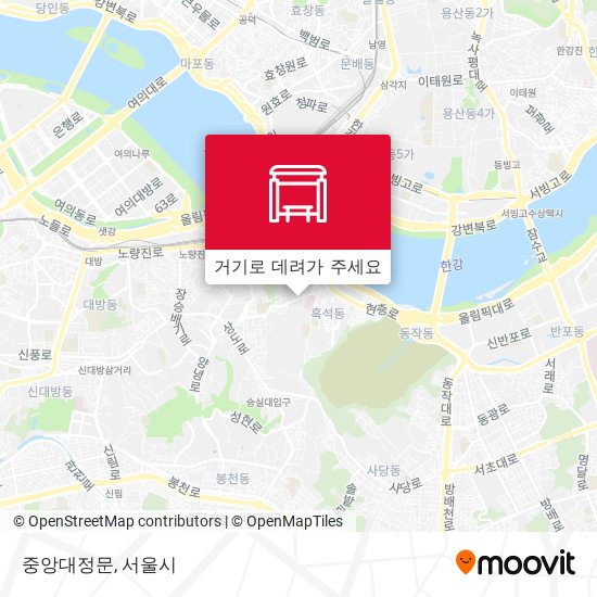 중앙대정문 지도