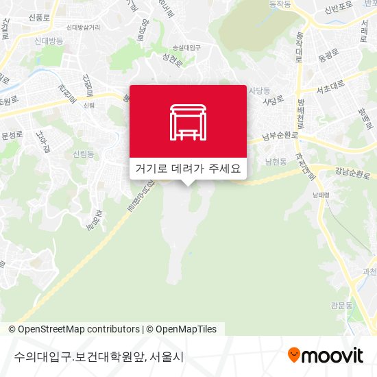 수의대입구.보건대학원앞 지도